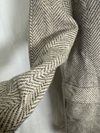 Manteau chevron laine et cachemire