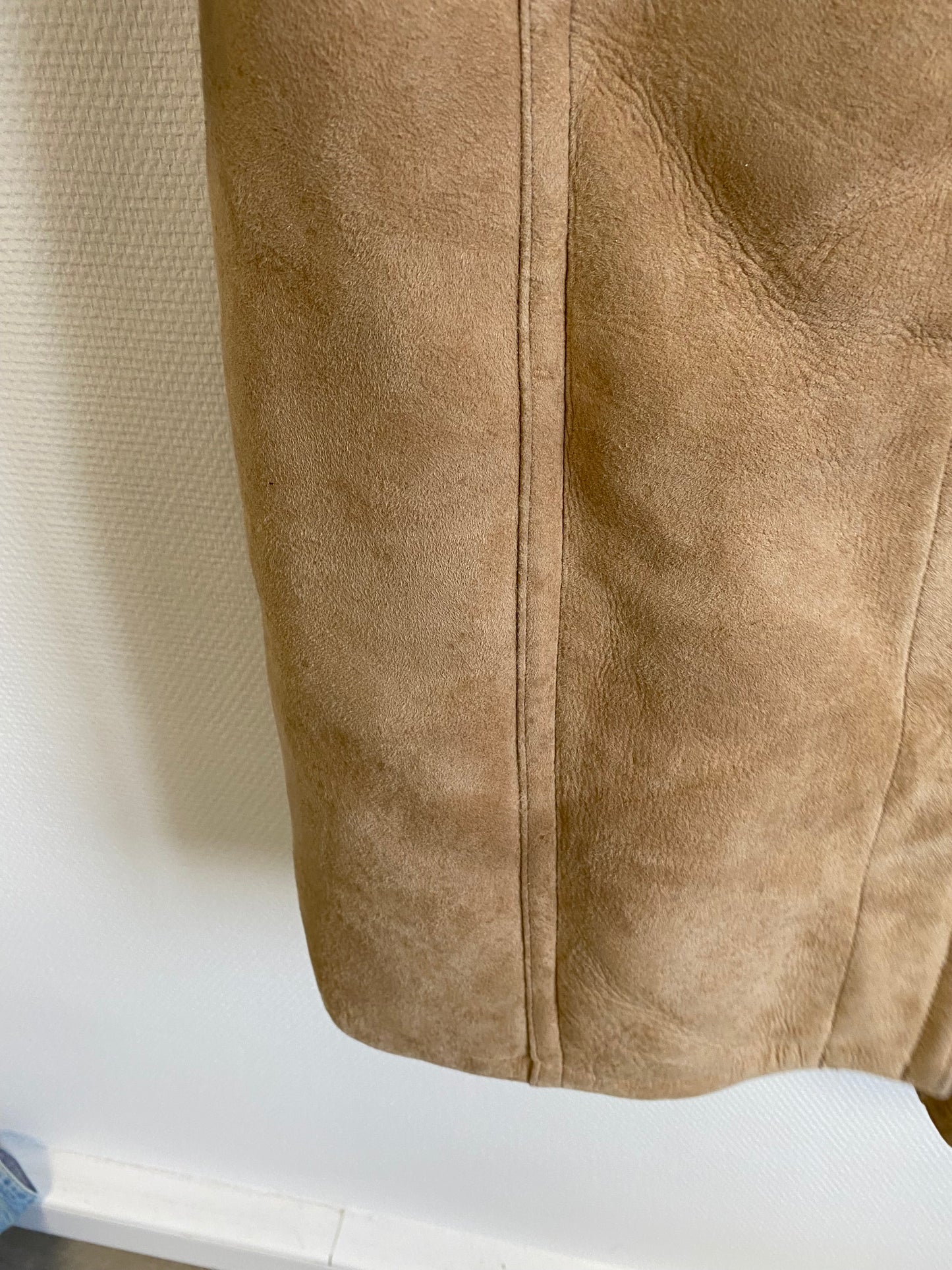 Manteau en peau lainée 70s