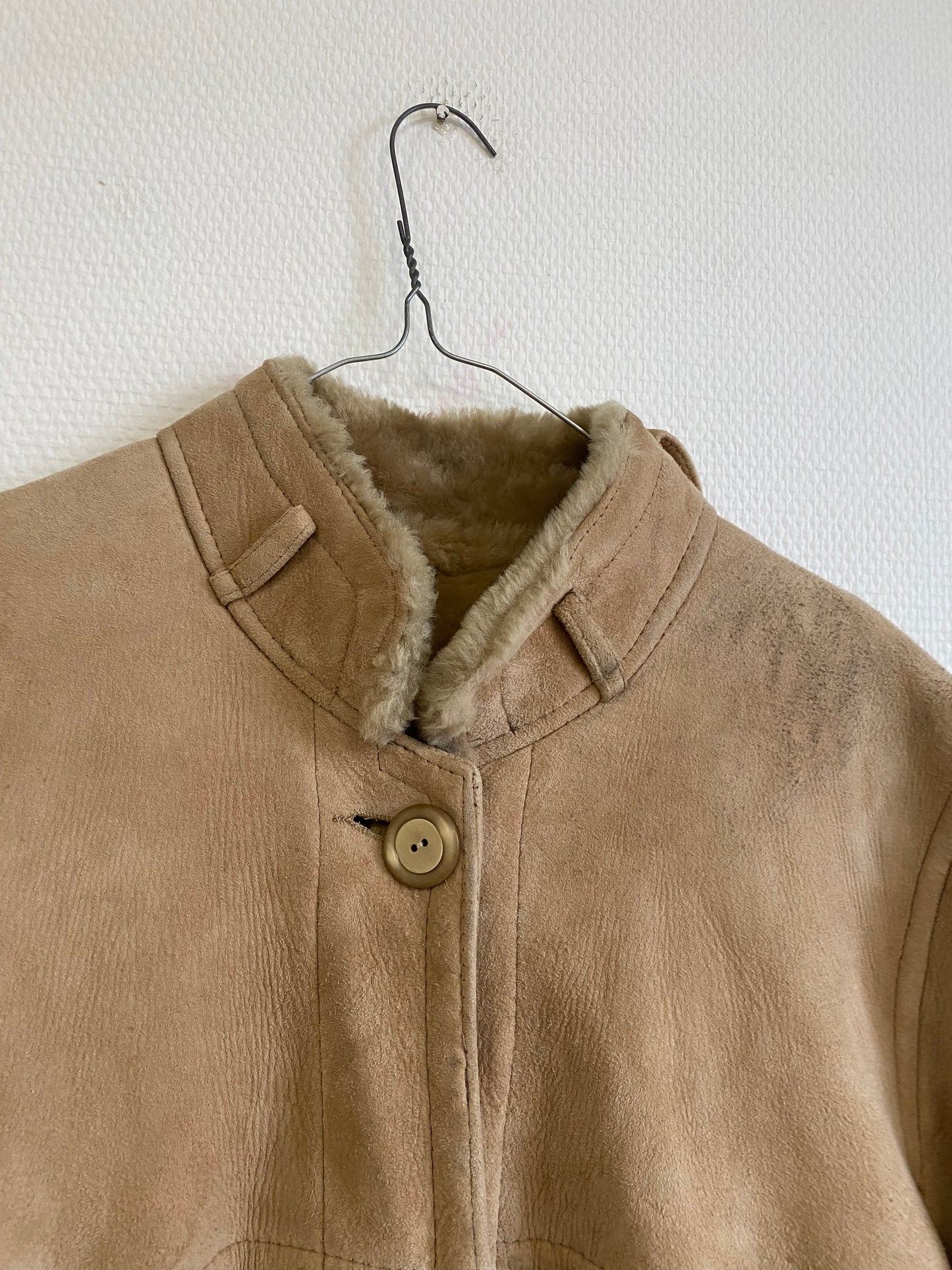 Manteau en peau lainée 70s