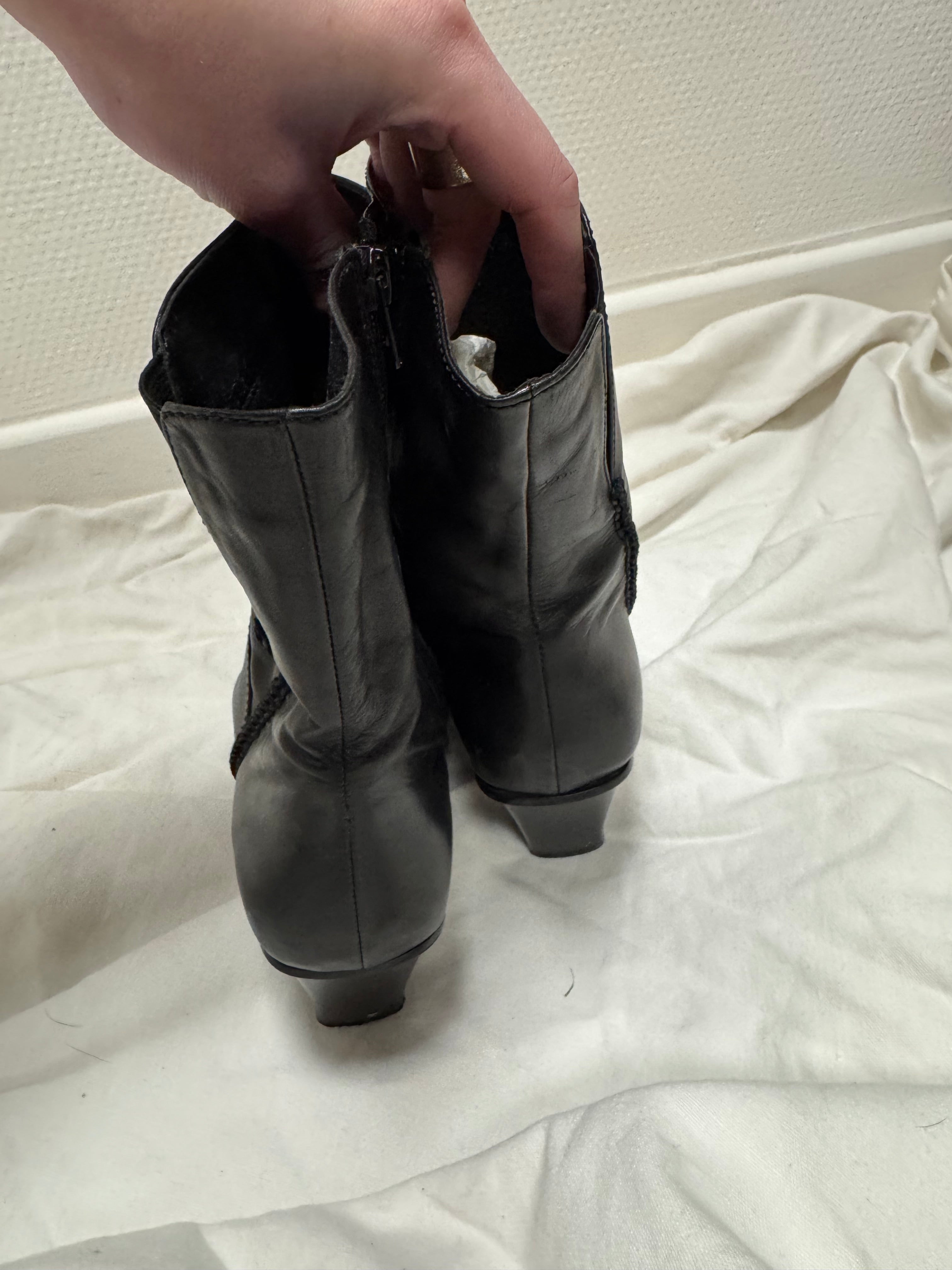 Bottines en cuir