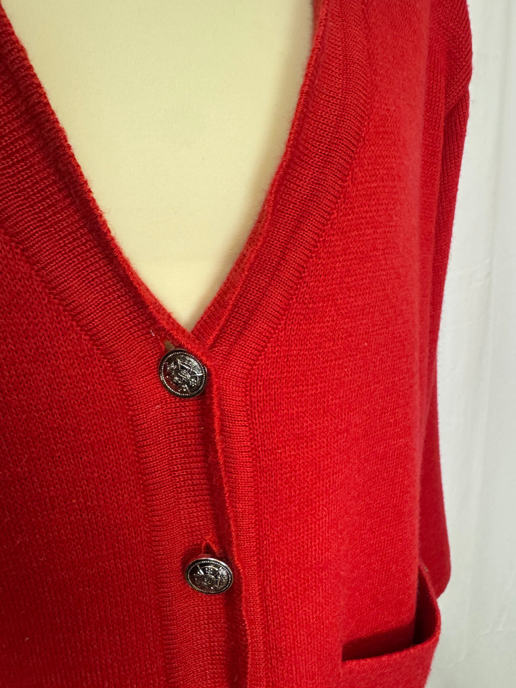 Gilet rouge en laine