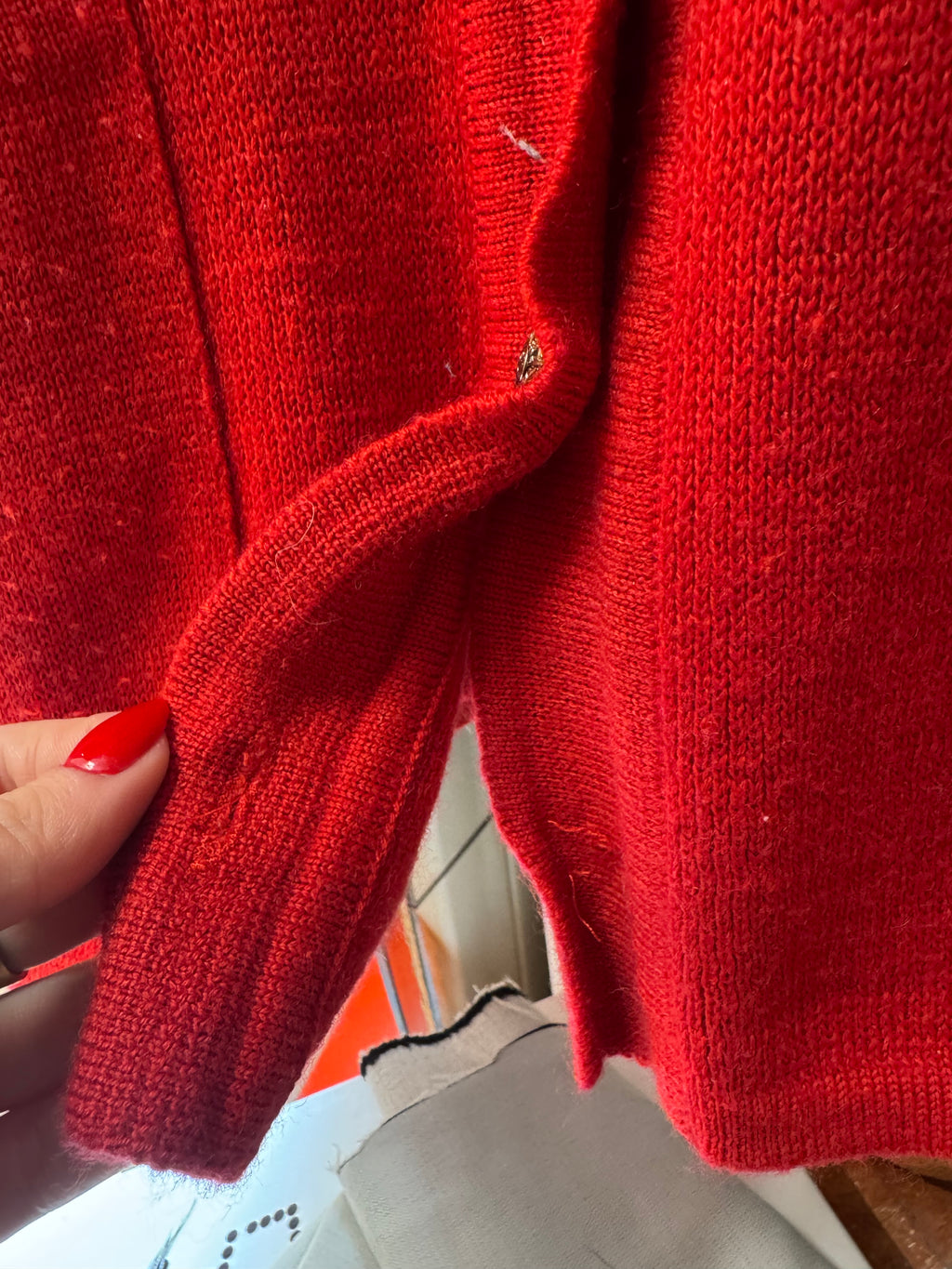 Gilet rouge en laine