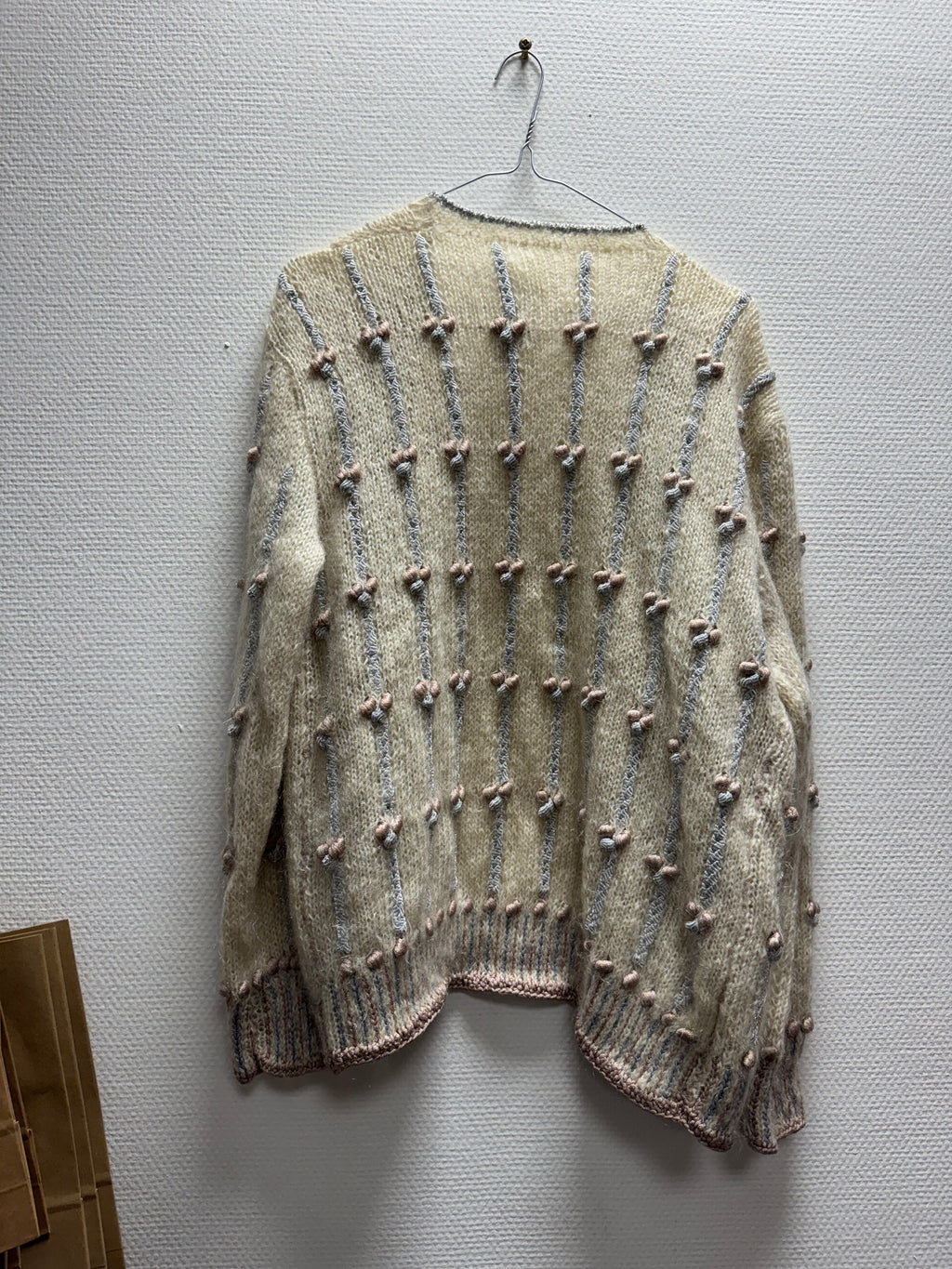 Cardigan écrue 80s