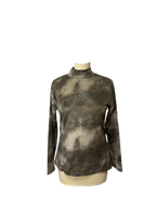 T-shirt léopard kaki