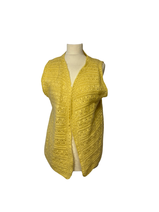 Cardigan jaune 70s