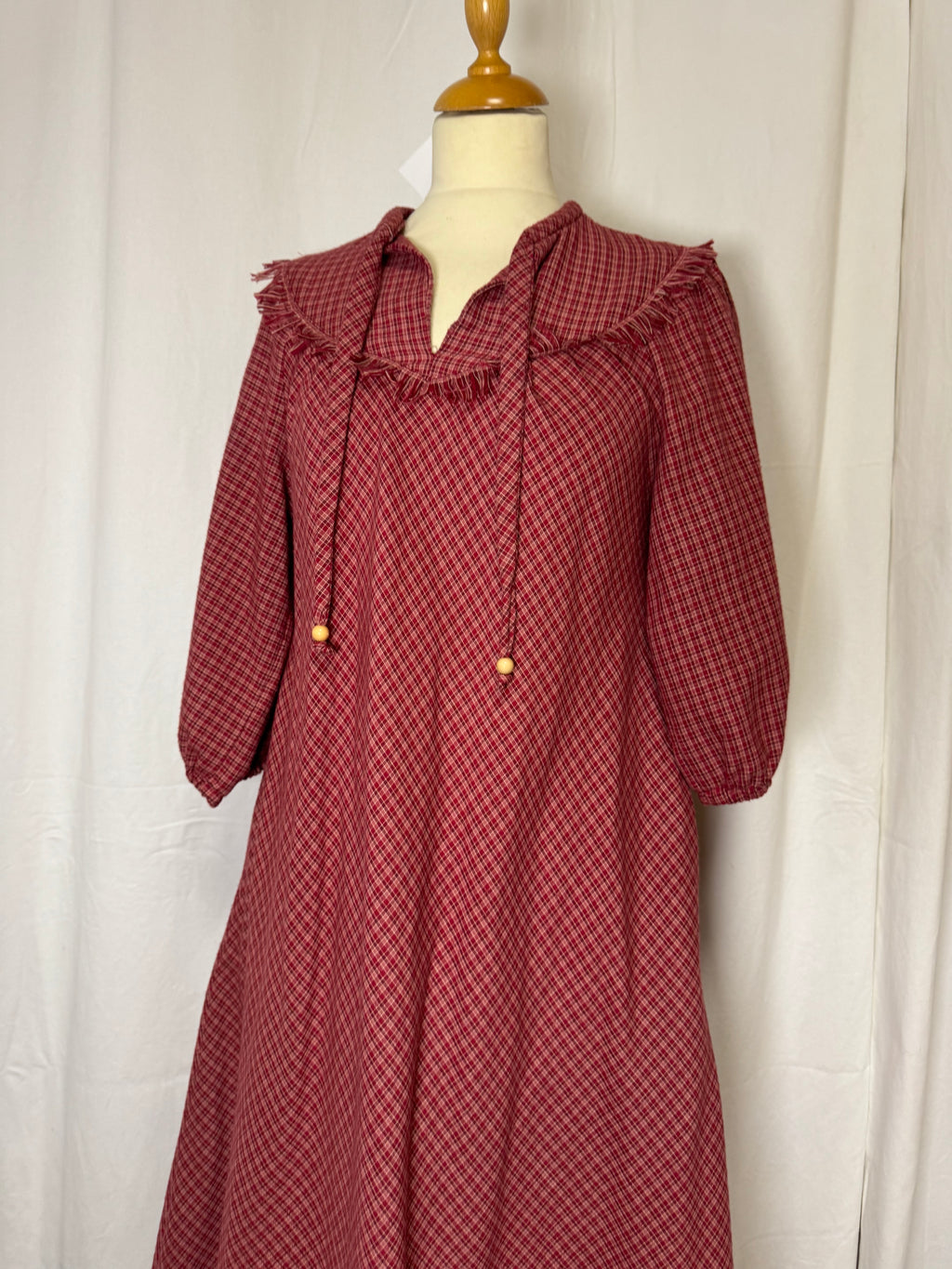 Robe longue à carreaux