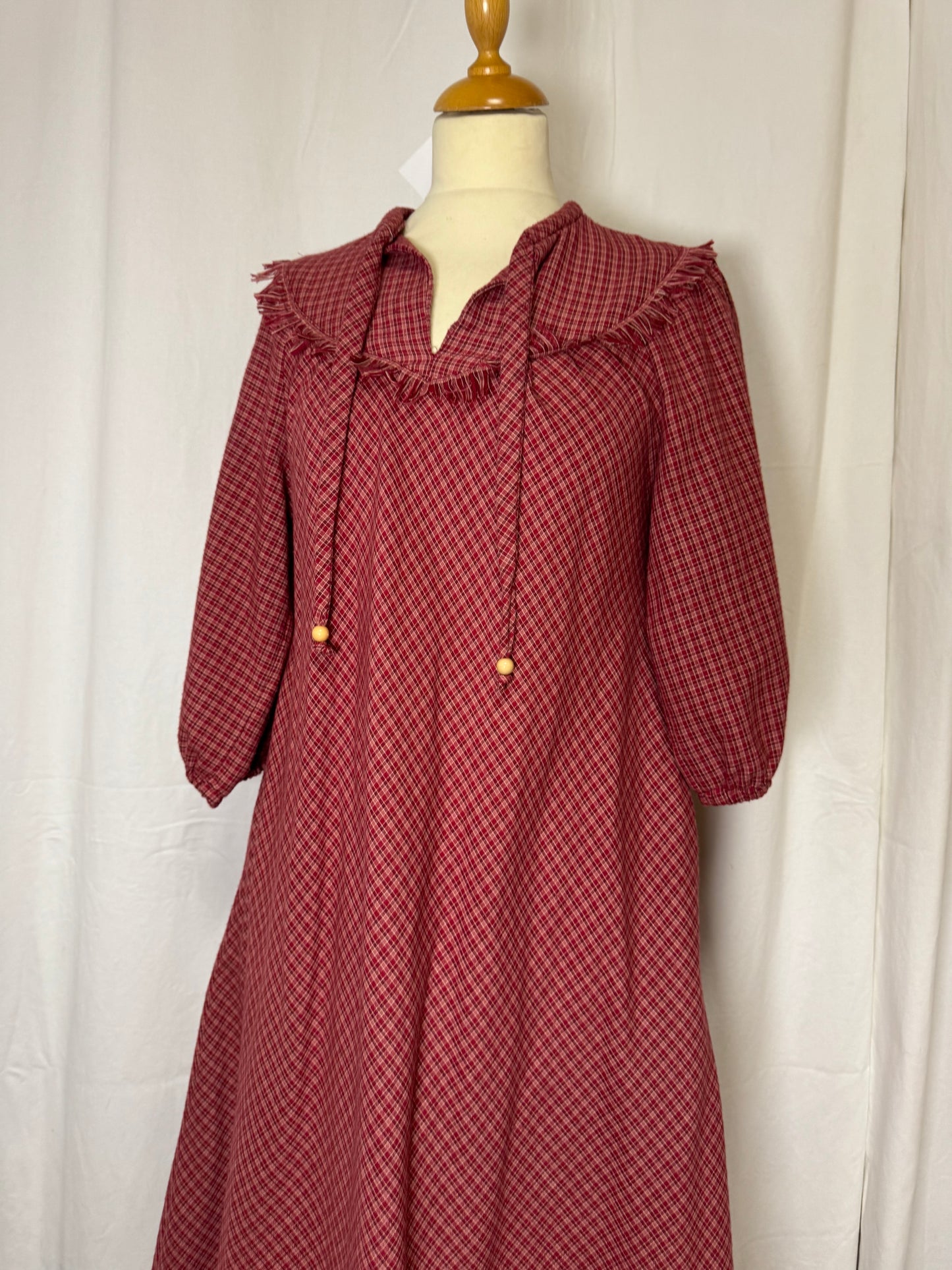 Robe longue à carreaux