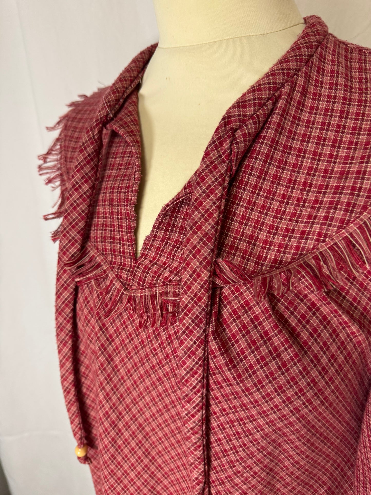 Robe longue à carreaux