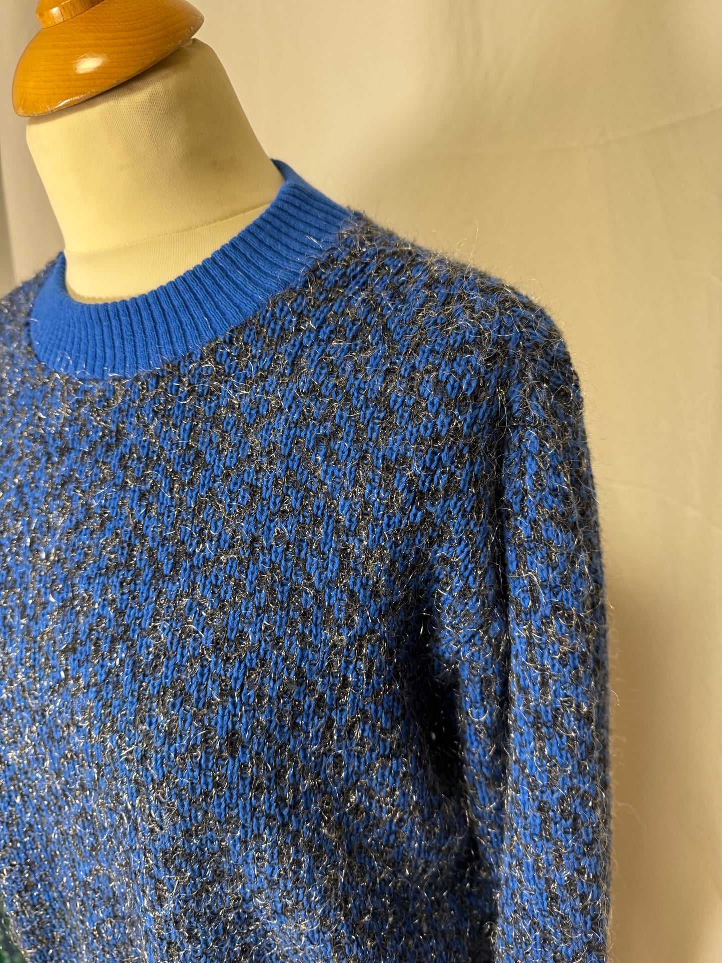 Pull bleu 80s