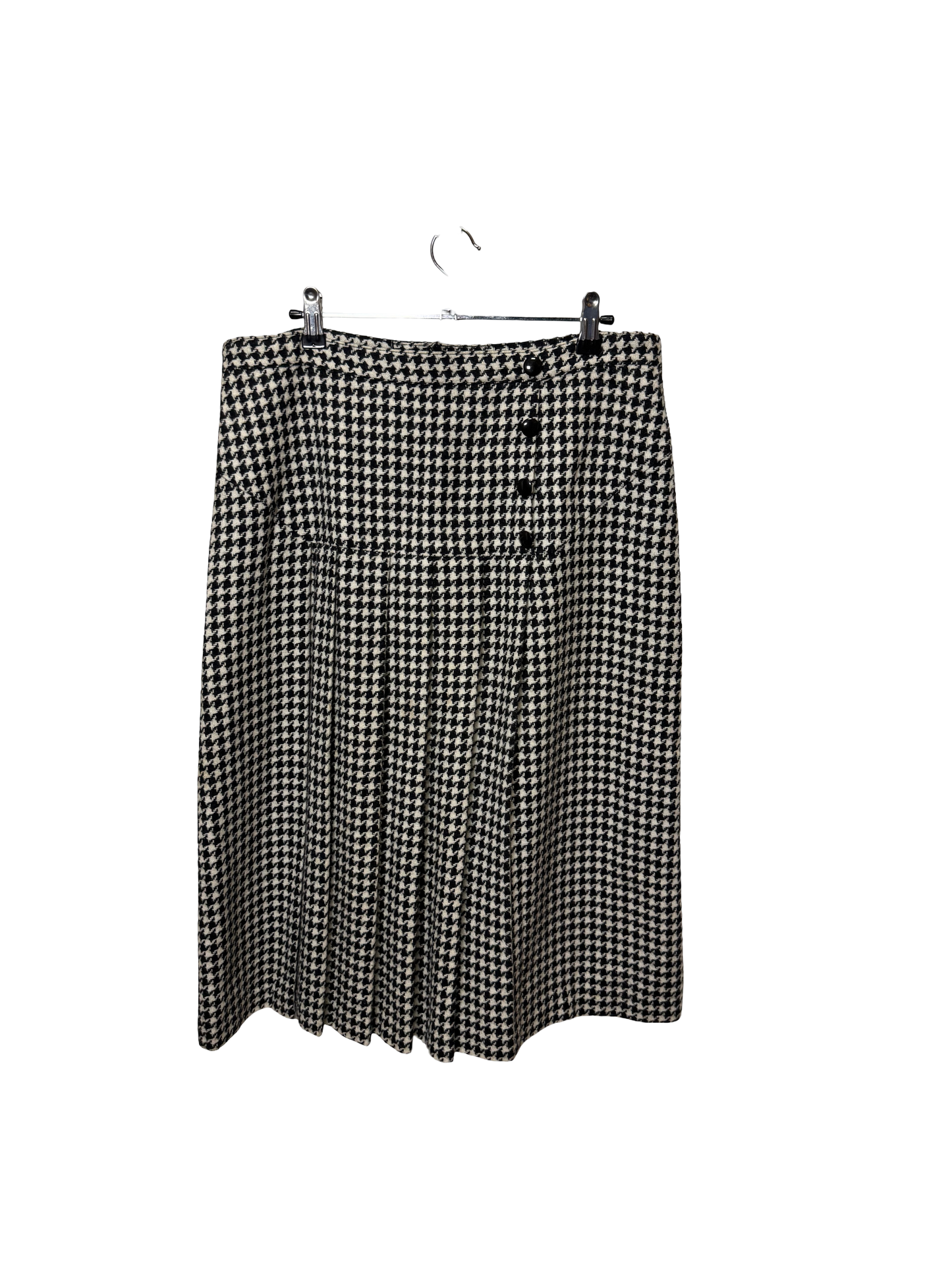 Jupe plissée pied de poule