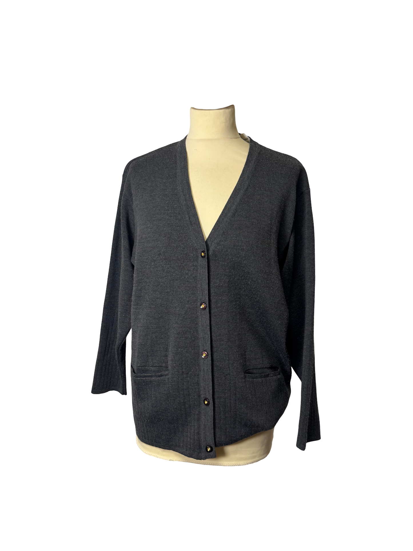 Cardigan gris en laine