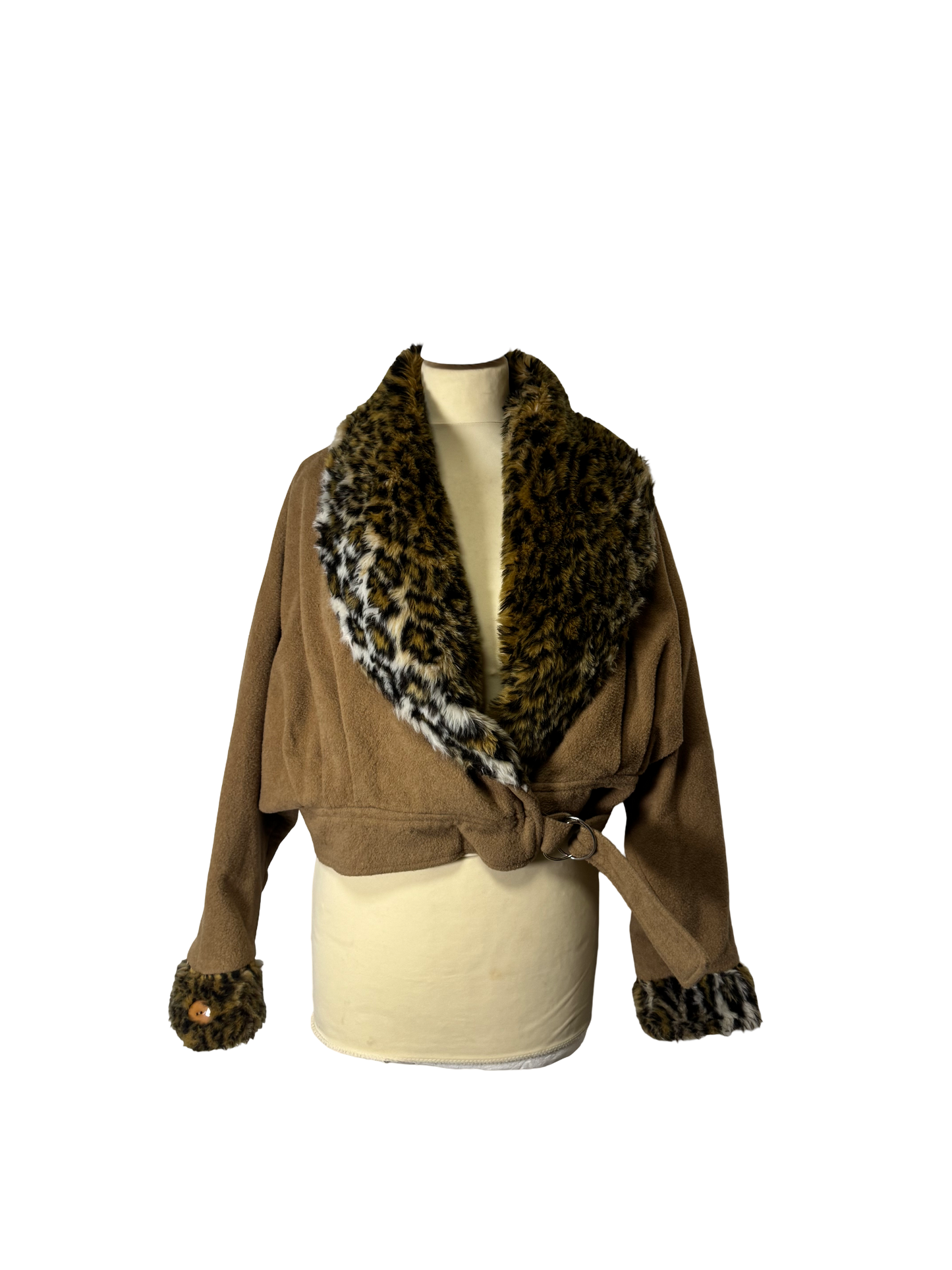 Veste courte léopard 80s