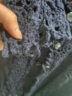 Cardigan en crochet 70s