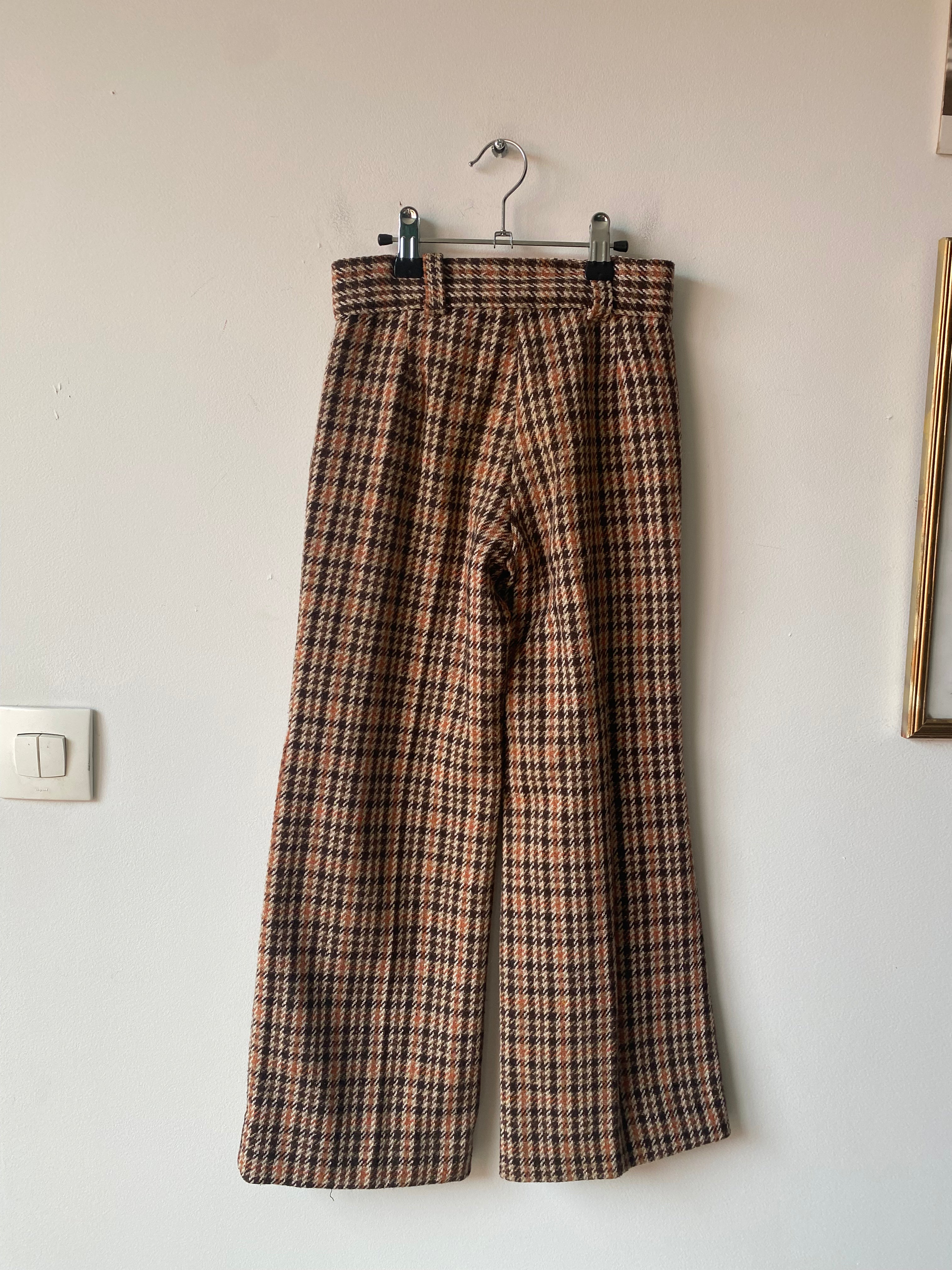Pantalon à carreaux 70s