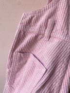 Salopette en velours rose