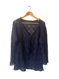Cardigan en crochet 70s