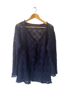Cardigan en crochet 70s