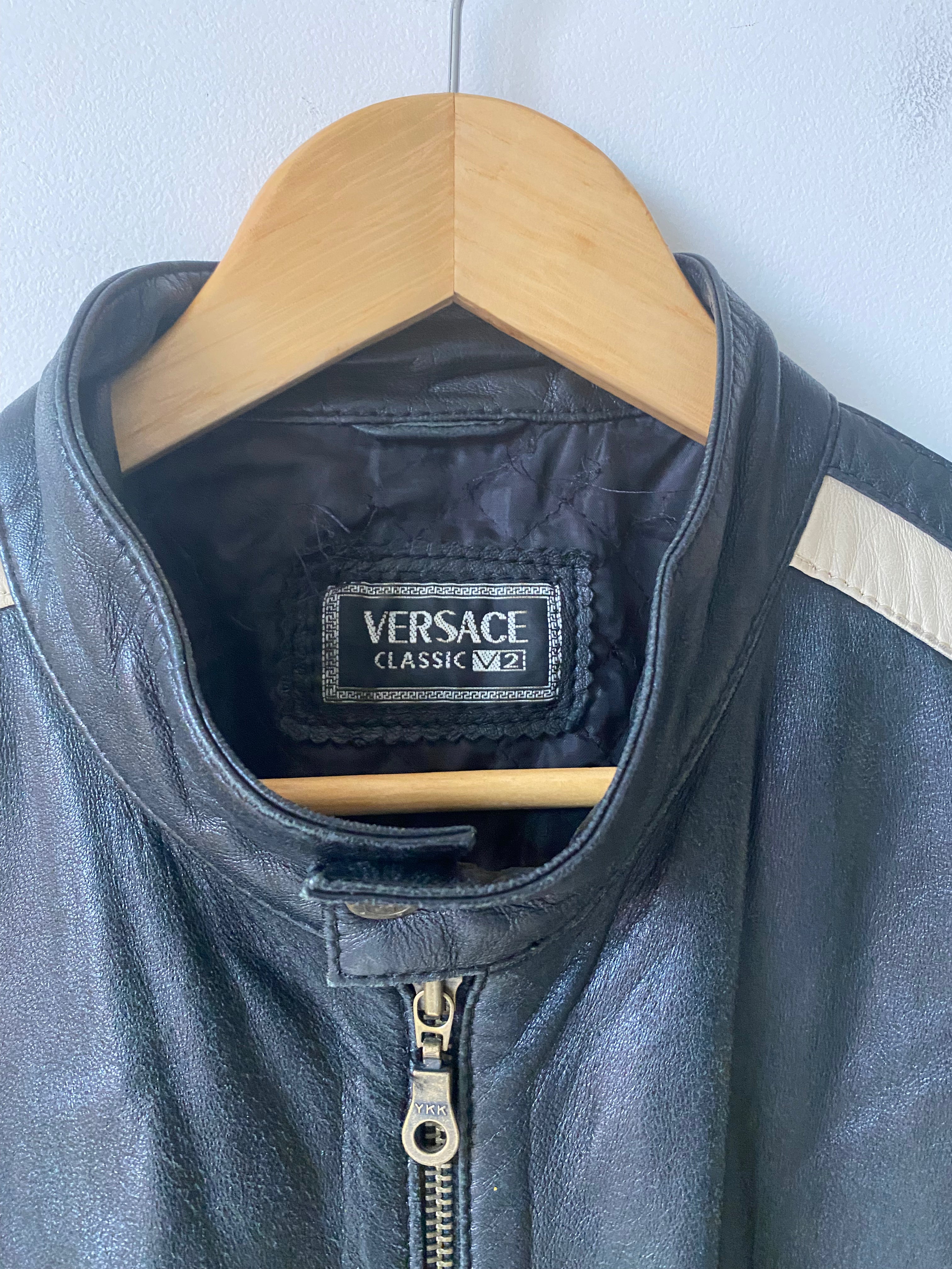 Veste en cuir Versace