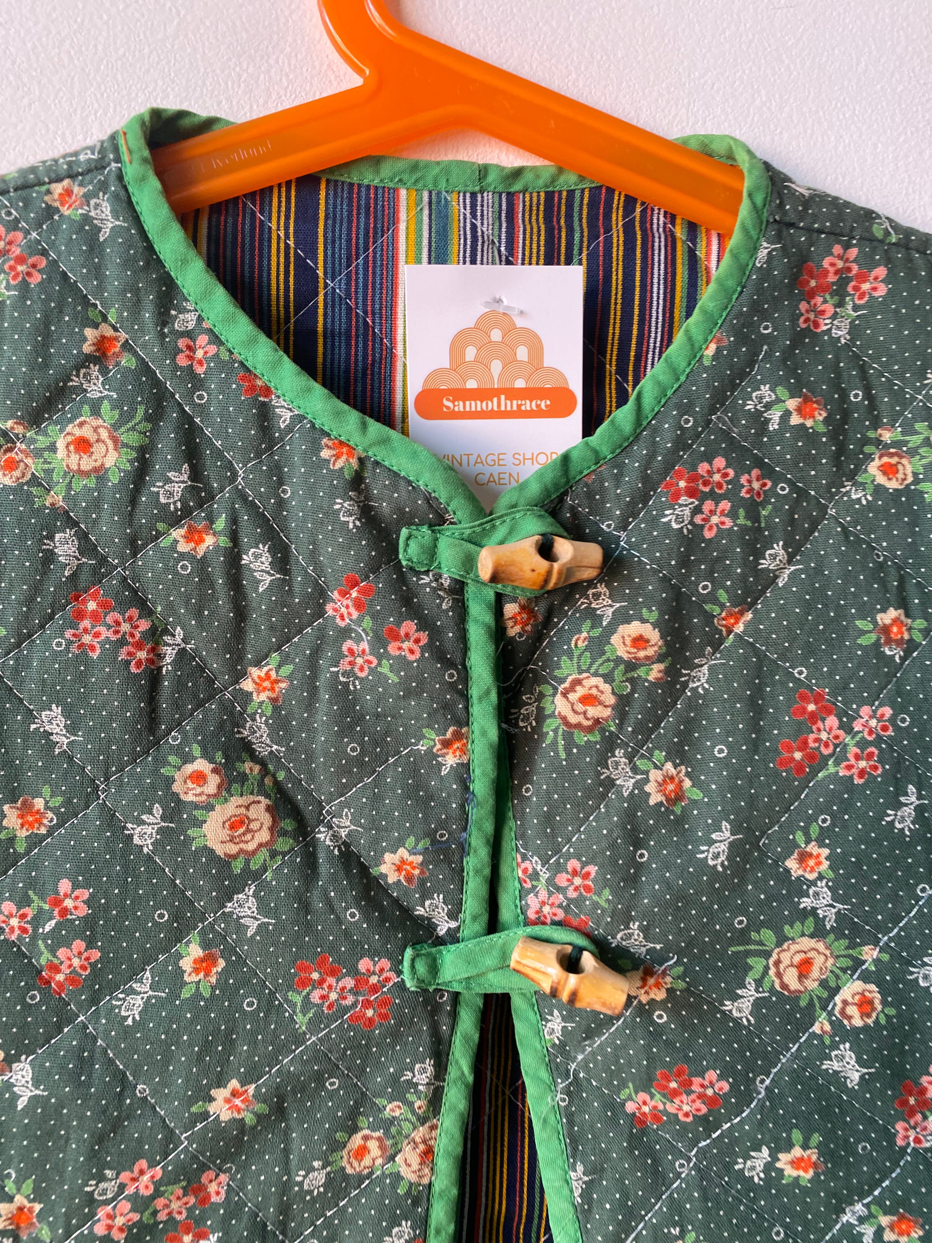 Veston à fleurs 70s